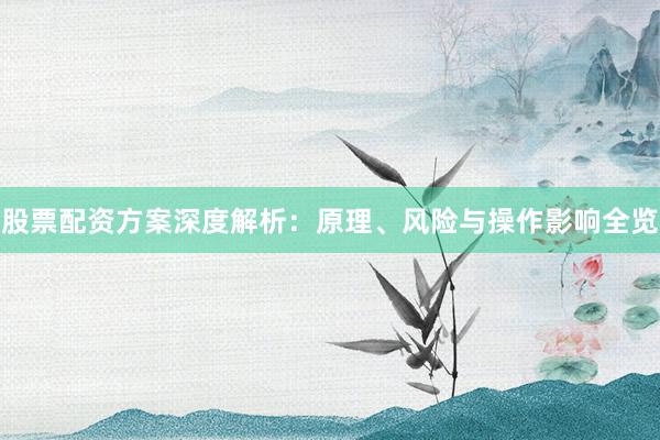 股票配资方案深度解析：原理、风险与操作影响全览